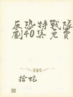 反恐特战队电视剧40集免费观看