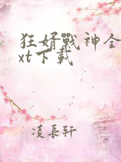 狂婿战神全本txt下载