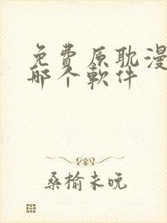 免费原耽漫画用哪个软件