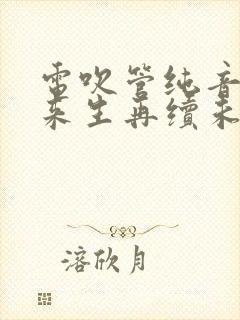 电吹管纯音乐《来生再续未了情》