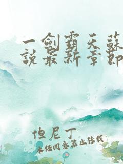 一剑霸天苏信小说最新章节