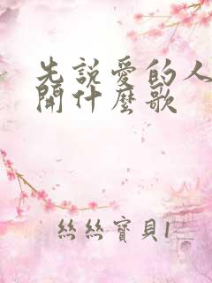 先说爱的人先离开什么歌