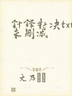 针锋对决txt未删减