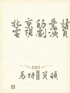 北京的爱情故事电视剧演员表