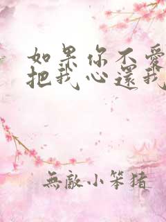 如果你不爱我就把我心还我什么歌