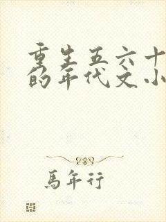 重生五六十年代的年代文小说