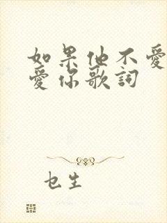 如果他不爱你我爱你歌词