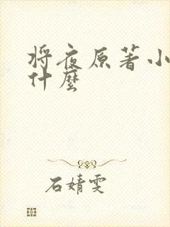 将夜原著小说叫什么