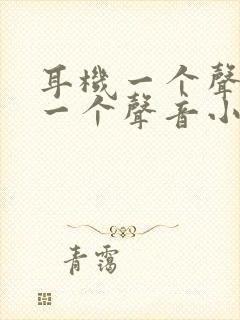 耳机一个声音大一个声音小