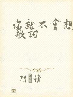 你就不会想起我 歌词