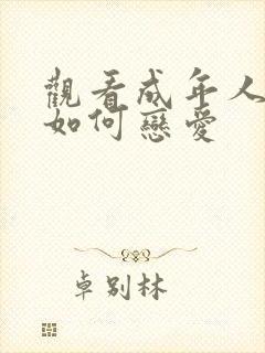 观看成年人不懂如何恋爱