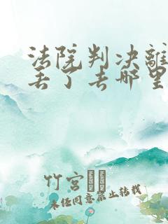 法院判决离婚书丢了去哪里补办呢