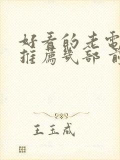 好看的老电视剧推荐几部 前十名