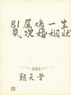 81属鸡一生有几次婚姻状况