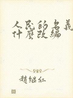 人民的名义根据什么改编