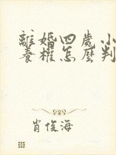 离婚四岁小孩抚养权怎么判定