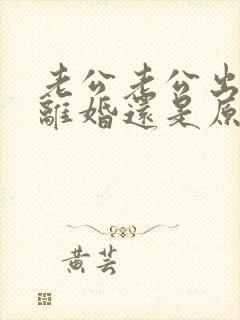 老公老公出轨是离婚还是原谅