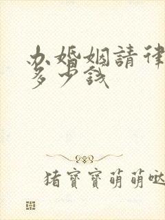 办婚姻请律师要多少钱