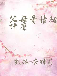 父母爱情结局是什么