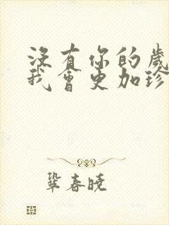 没有你的岁月里我会更加珍惜自己歌词