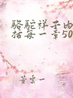 骆驼祥子内容概括每一章50字左右