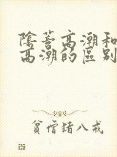 阴蒂高潮和阴道高潮的区别