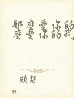 那么爱你的我那么爱你的我是什么歌