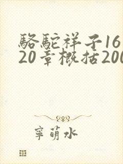 骆驼祥子16到20章概括200字