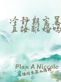 冷静期家暴可以直接离婚吗