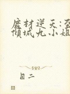 废材逆天:至尊倾城九小姐