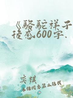 《骆驼祥子》读后感600字.