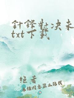 针锋对决未删减txt下载
