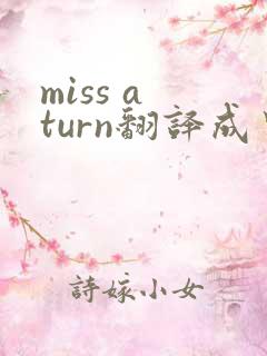 miss a turn翻译成中文