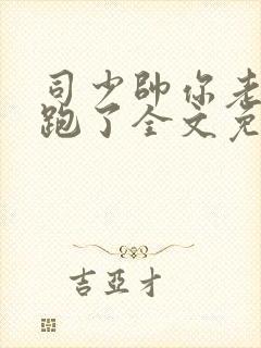 司少帅你老婆又跑了全文免费阅读