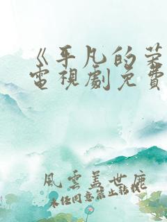 《平凡的荣耀》电视剧免费看