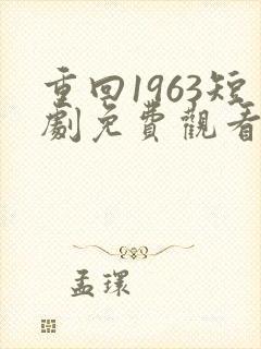 重回1963短剧免费观看全集
