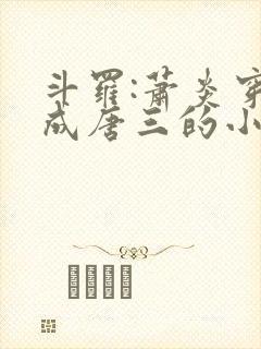 斗罗:萧炎穿越成唐三的小说