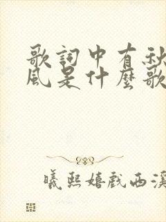 歌词中有秋天的风是什么歌