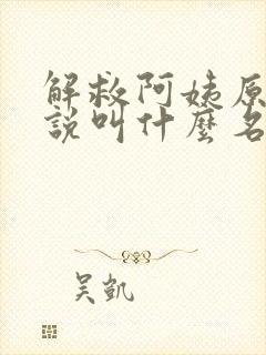 解救阿姨原著小说叫什么名字