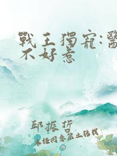 战王独宠:医妃不好惹