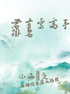 君有云高手实力排名