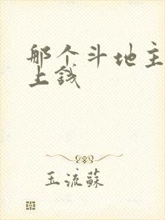 那个斗地主能挣上钱