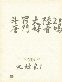 斗罗大陆2绝世唐门好看吗