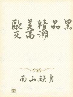 欧美精品黑人猛交高潮