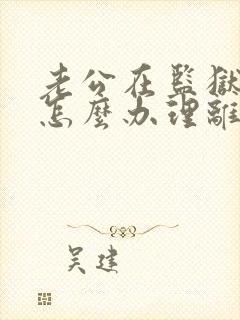 老公在监狱服刑怎么办理离婚