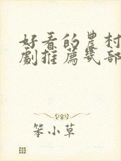 好看的农村电视剧推荐几部