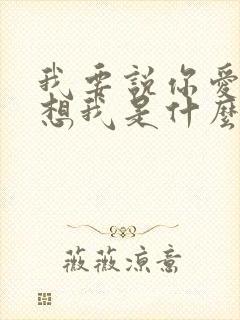 我要说你爱我你想我是什么歌