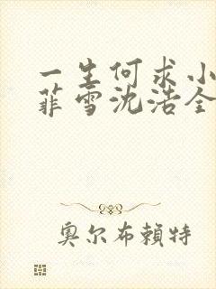 一生何求小说秦菲雪沈浩全文免费阅读txt