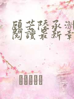 顾芒陆承洲免费阅读最新章节