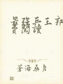 最强兵王郭璞免费阅读